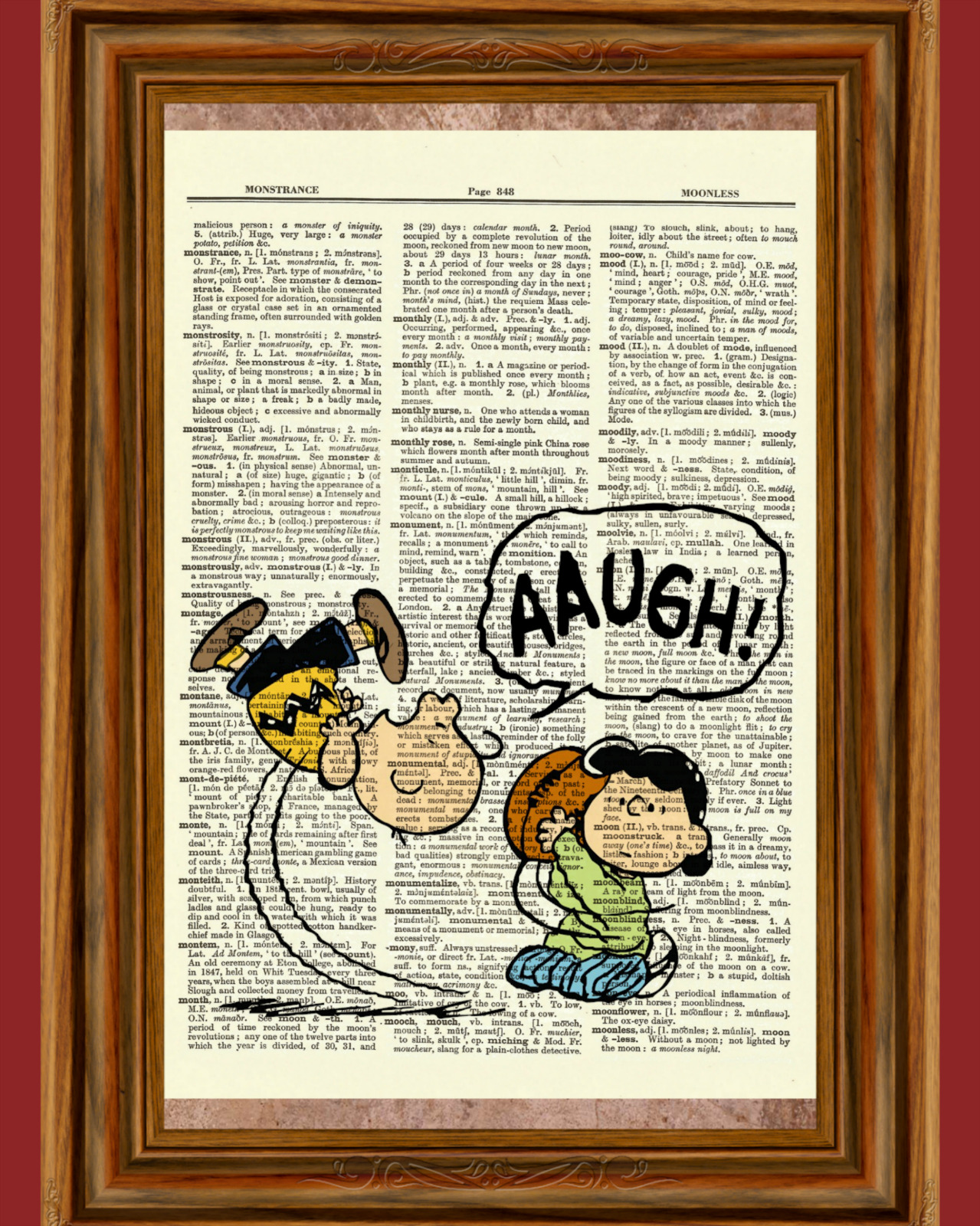 Charlie Brown and Lucy Dictionary Art Print Picture Poster Peanuts Football
