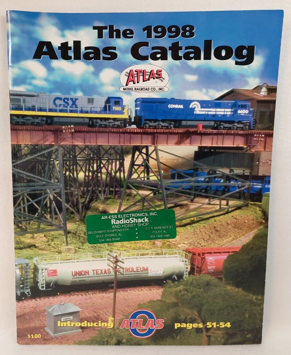 1998 Atlas HO N O Gauge Train Guide Railroad Model Building RadioShack Sticker