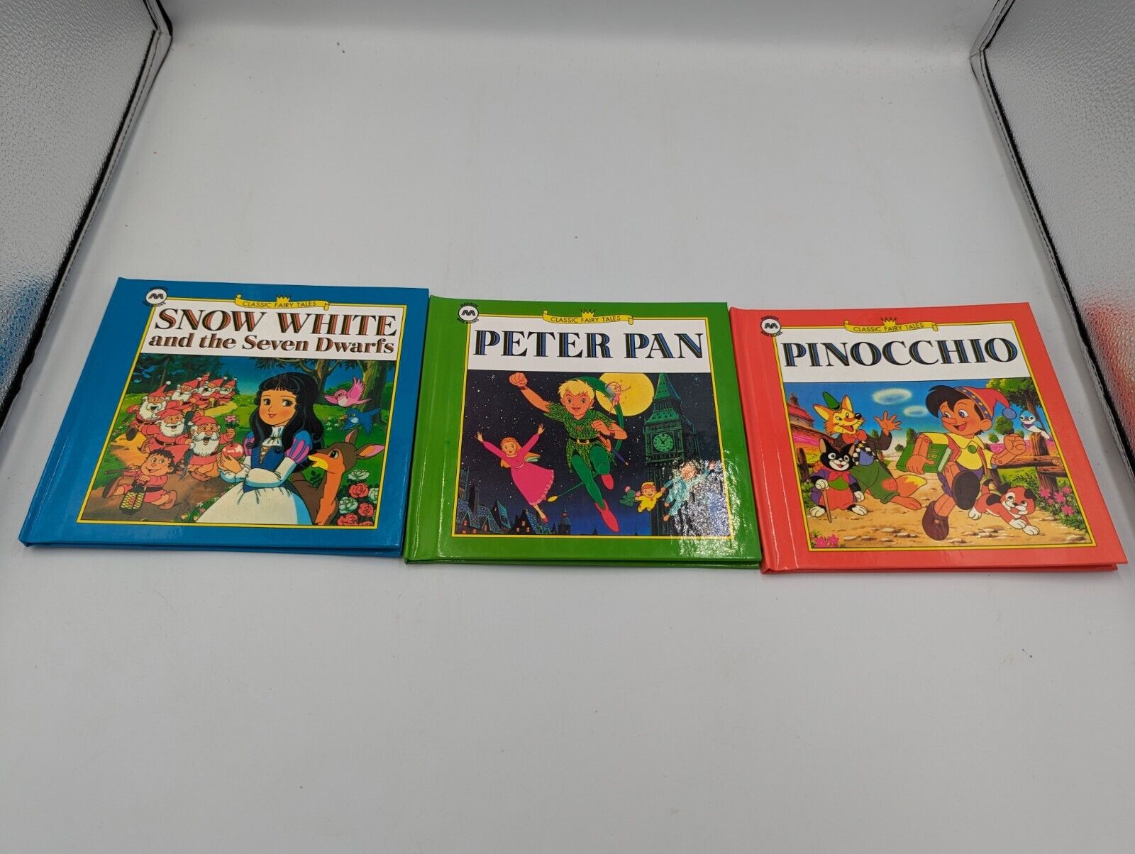 Lot 4 Vintage Madison Mini Books  Pinocchio Peter Pan Snow White Little Mermaid