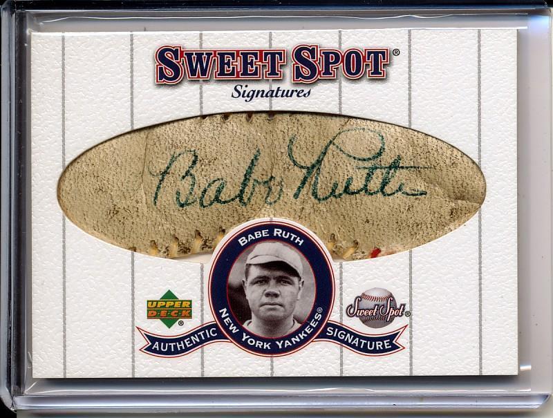 Babe Ruth 2001 Sweet Spot Signatures Classic Signed Cut Autograph 1/1 Auto 