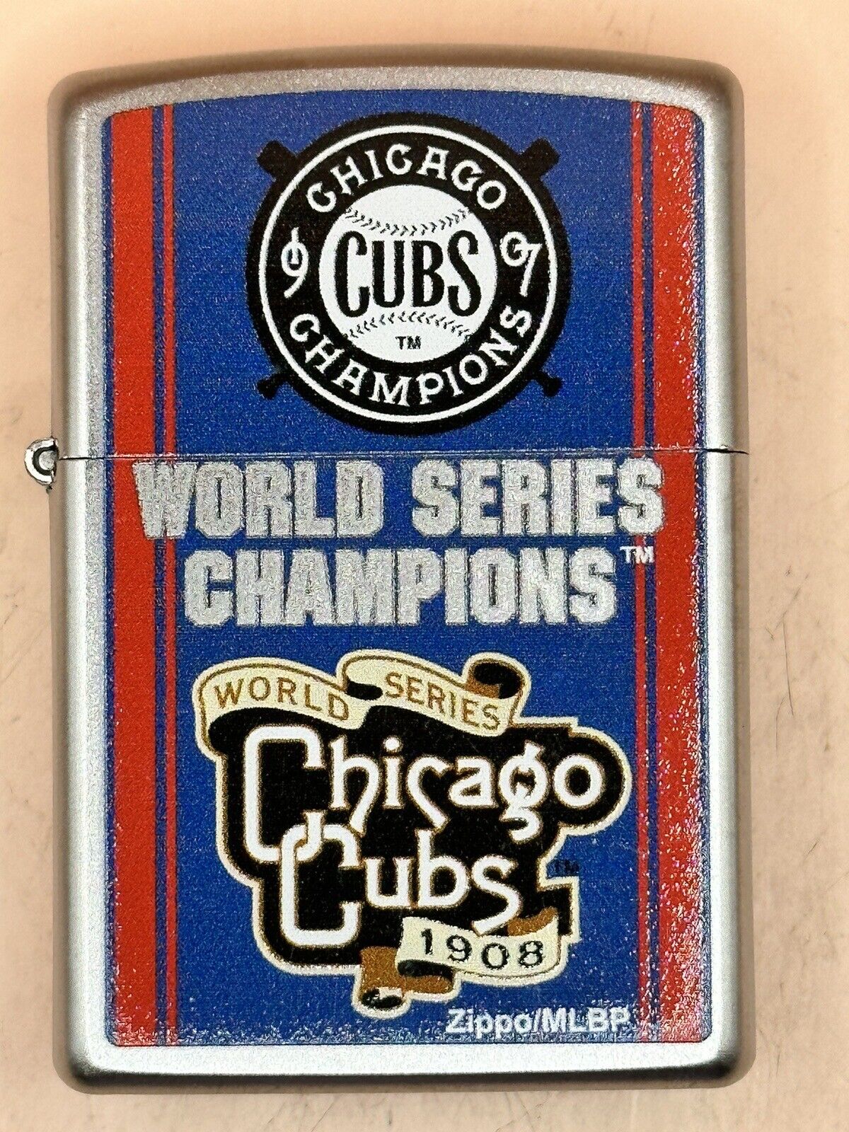 2017 Chicago Cubs 1908 World Series MLB Bradford Exchange Chrome Zippo Lighter
