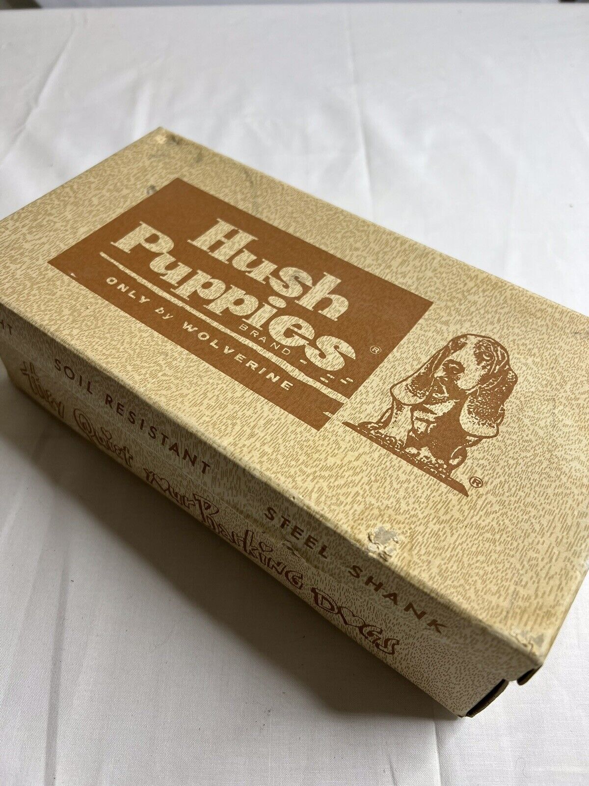 Vintage Hush Puppies Shoe Empty Box Prop Closet Decor 60\'s TV Show 4 x 6 x 11.5