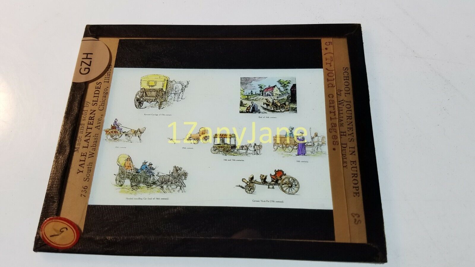 GZH Glass Magic Lantern Slide Photo OLD CARRIAGES