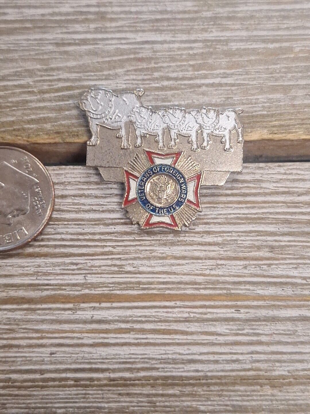 Vintage Veterans of Foreign Wars Bull Dogs Pin