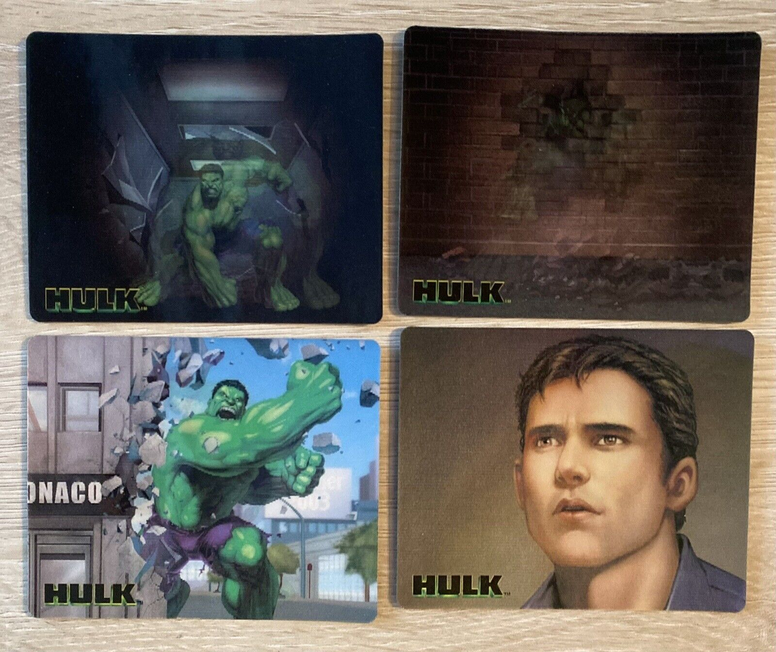 2003 Taco Bell The Incredible Hulk 3-D Card Set 4 Of 4 Complete Set