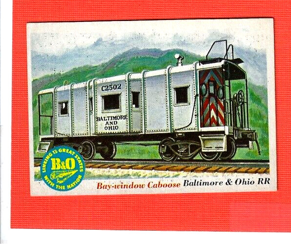 1955 TOPPS RAILS AND SAILS  #48  BAY-WINDOW CABOOSE   NM/MINT