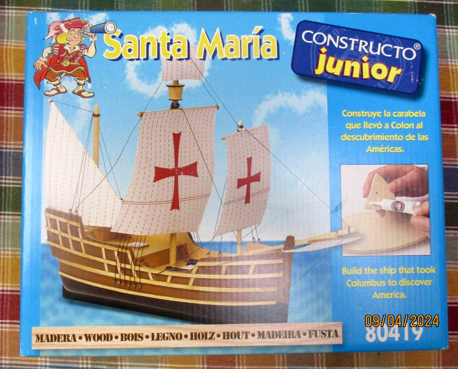 Constructo Junior SANTA MARIA Wood Ship Model 80419                        #7008