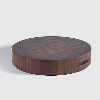 Round, Walnut, End-Grain Cutting Board, 18 in. x 3 in. Thick Jerry Lalancette