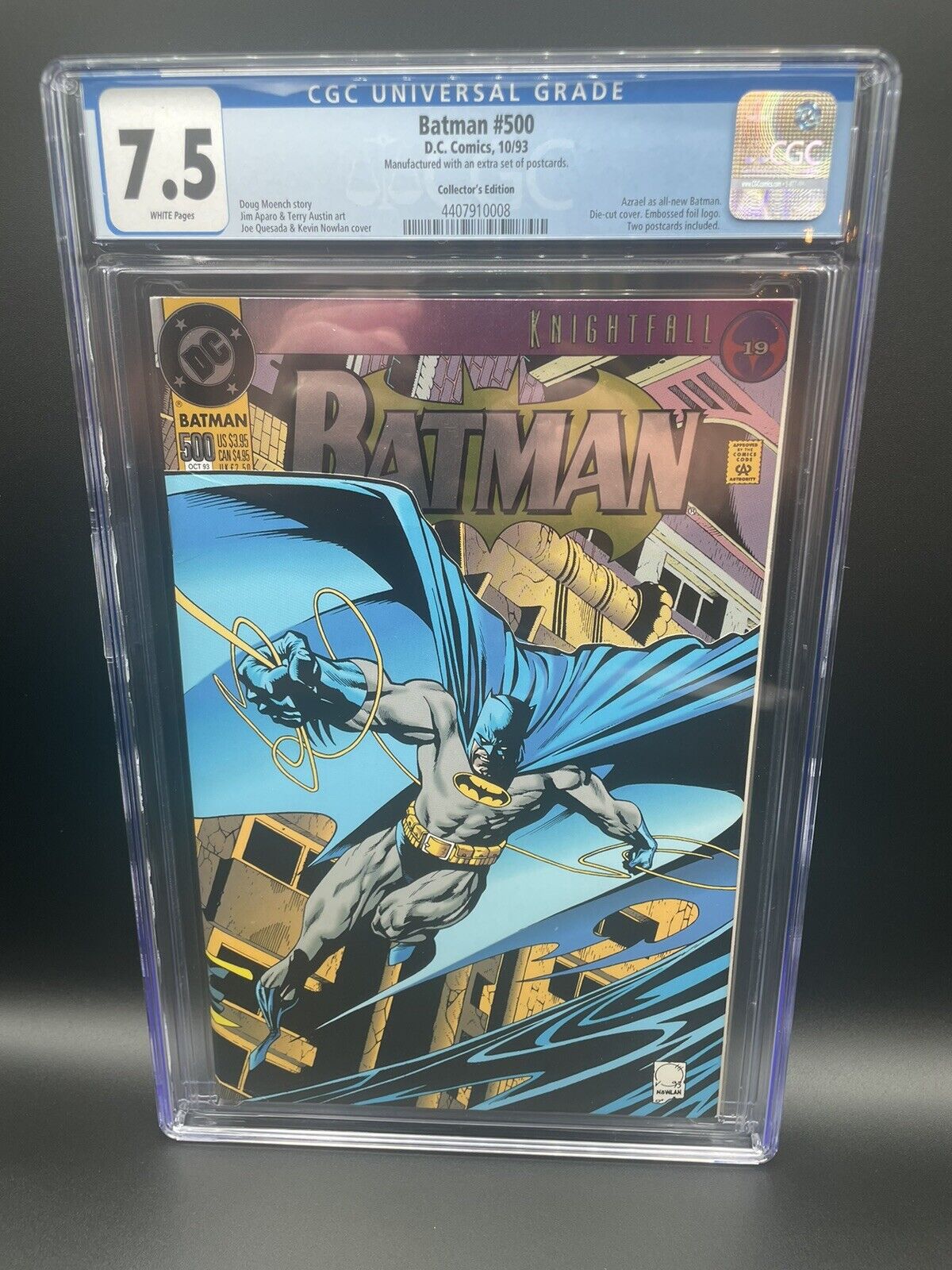 Batman #500 Special Edition Die Cut Cover Embossed Foil Logo 10/93 CGC 7.5