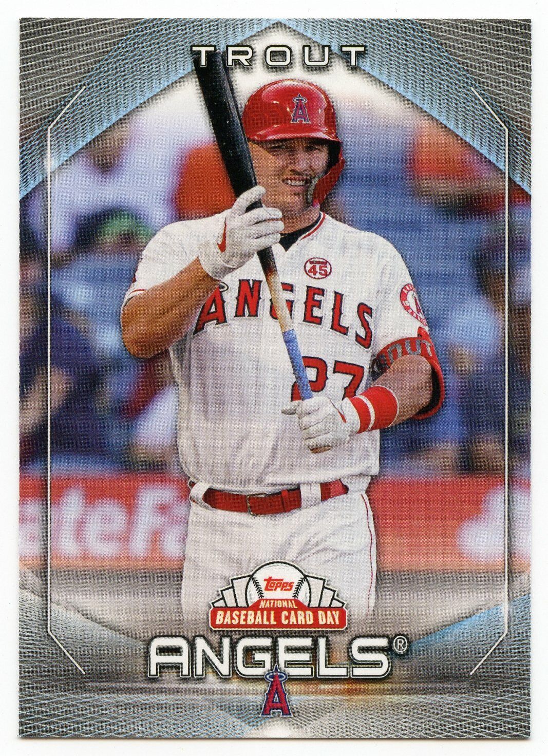 2020 NATIONAL BASEBALL CARD DAY #NTCDG-2 MIKE TROUT  ANGELS