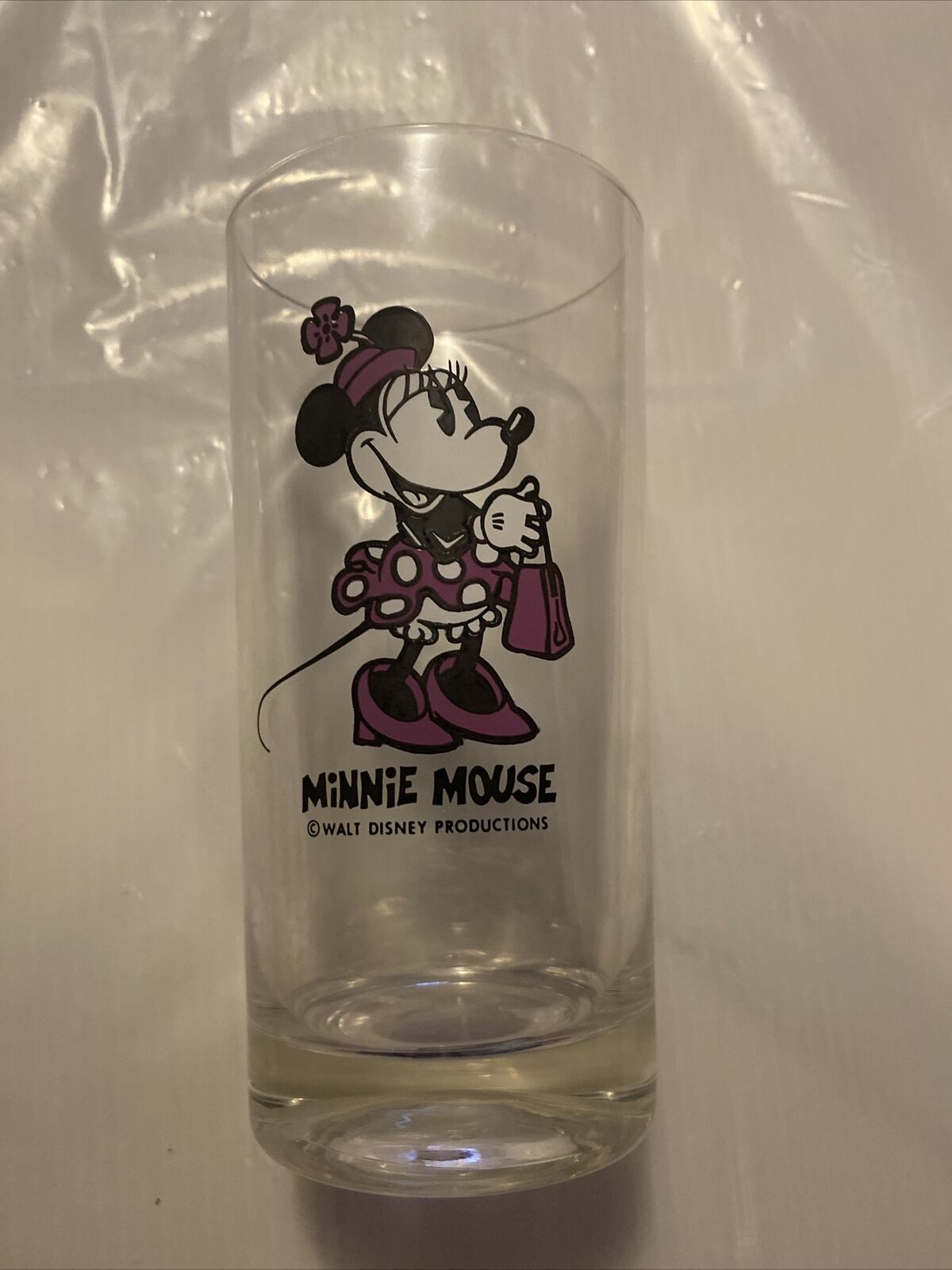 Vintage 1970s Minnie Mouse Drinking Glass Walt Disney World VG