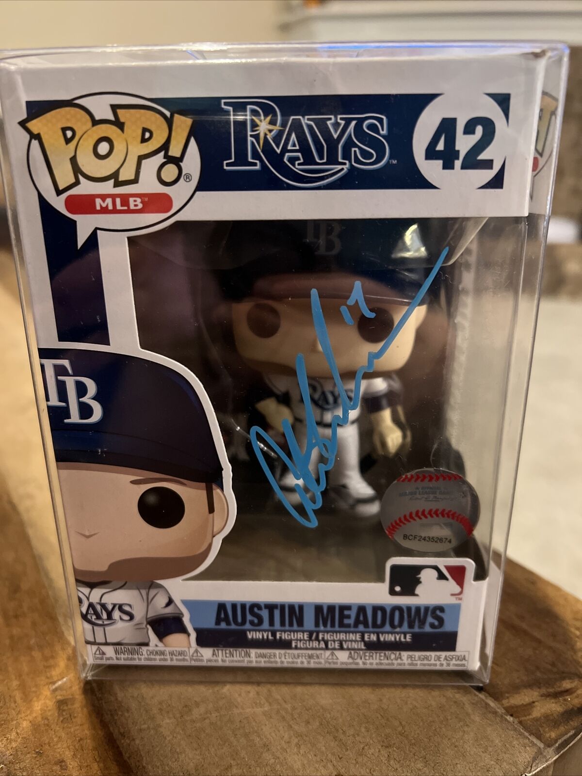 Austin Meadows Signed Funko Pop - Beckett Certified - Tampa Bay Rays