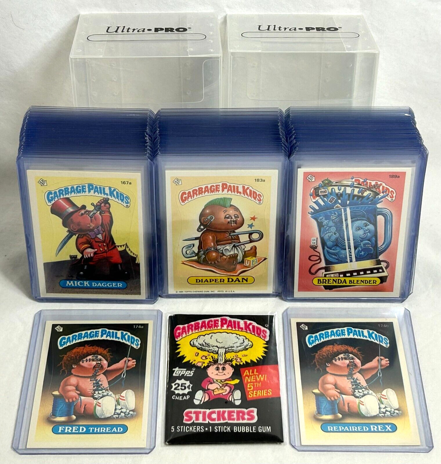 1986 Topps Garbage Pail Kids 5th Series 5 OS5 MINT 88 Card Set in NEW TOPLOADERS