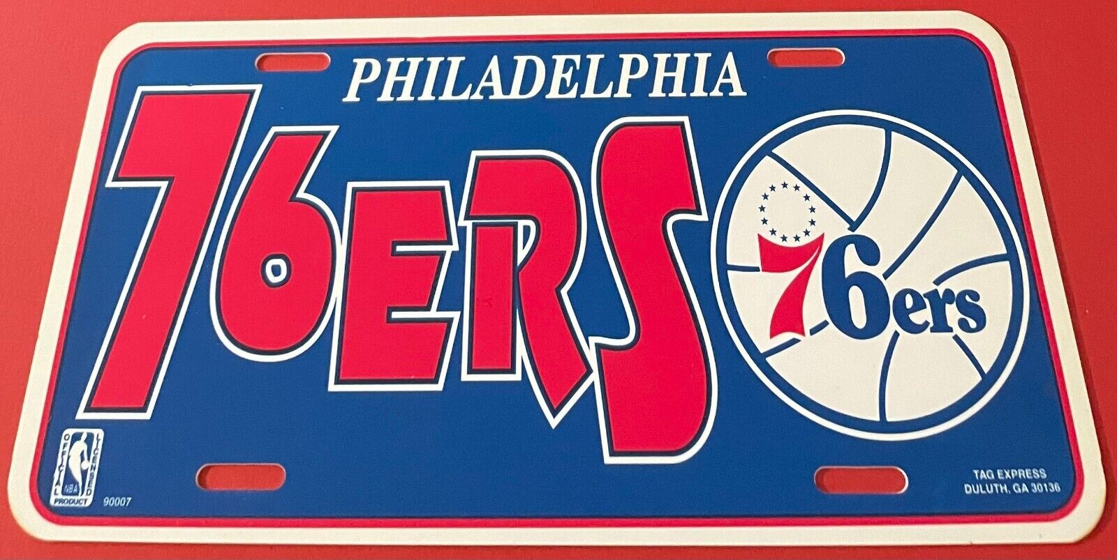 Philadelphia 76ers Booster License Plate Pennsylvania PLASTIC