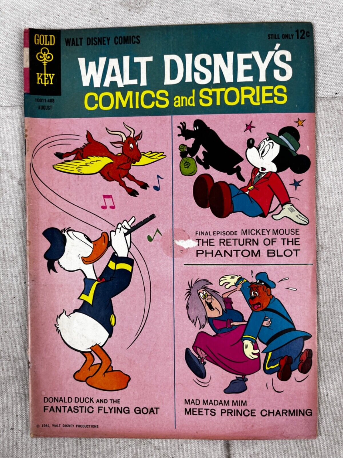 Vintage 1964 Walt Disney's Comics & Stories, Vol 24 #11 August Pre-Owned