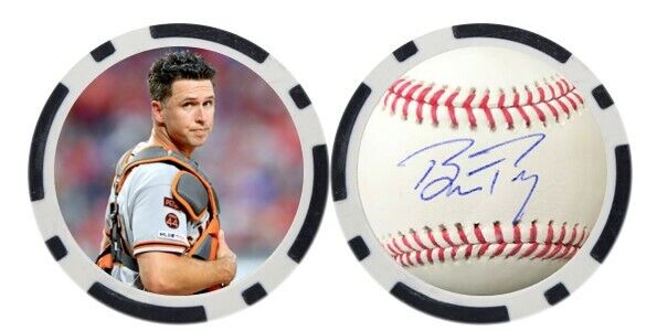 BUSTER POSEY / SAN FRANCISCO GIANTS - POKER CHIP - GOLF BALL MARKER ***SIGNED***