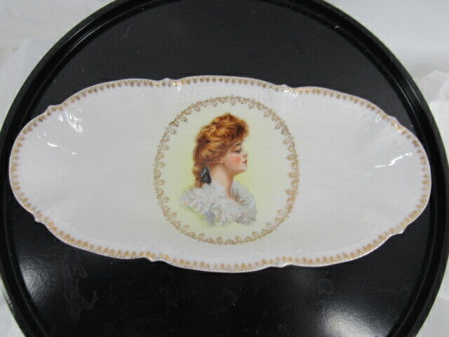 VTG porcelain bowl w/lady