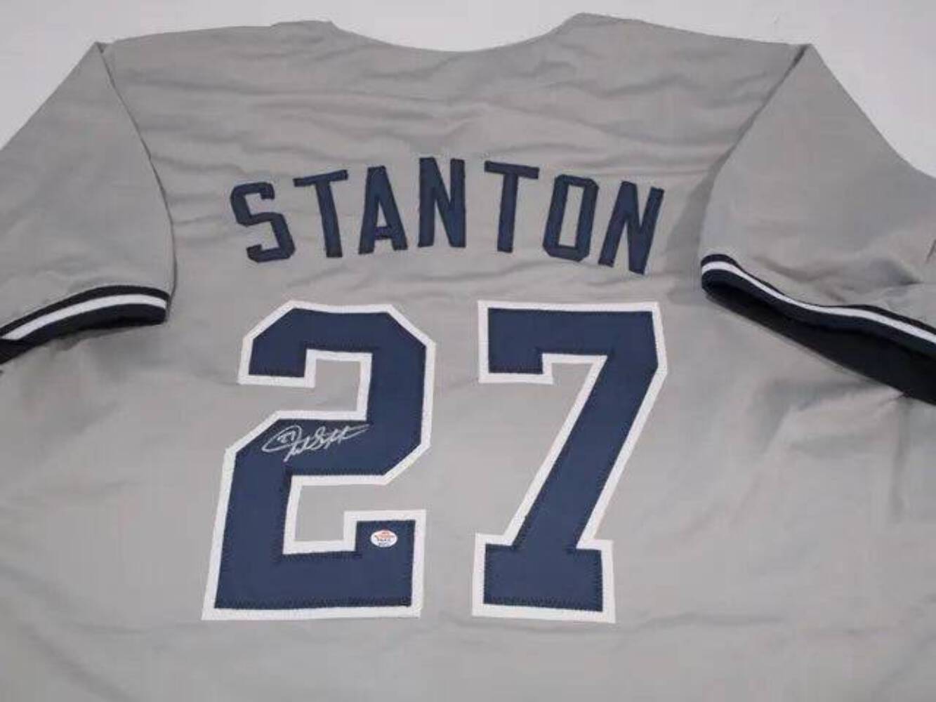 Giancarlo Stanton of the New York Yankees signed autographed baseball jersey PAA