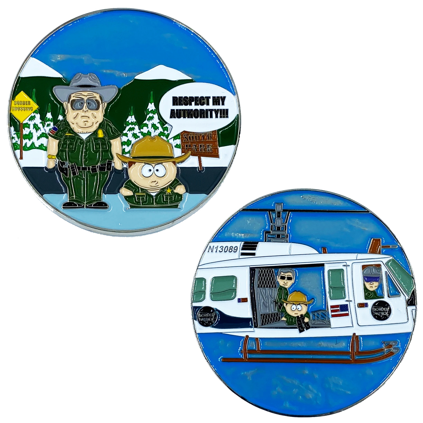 BB-017 Border Patrol South Park Parody Challenge Coin Police Air and Marine Resp