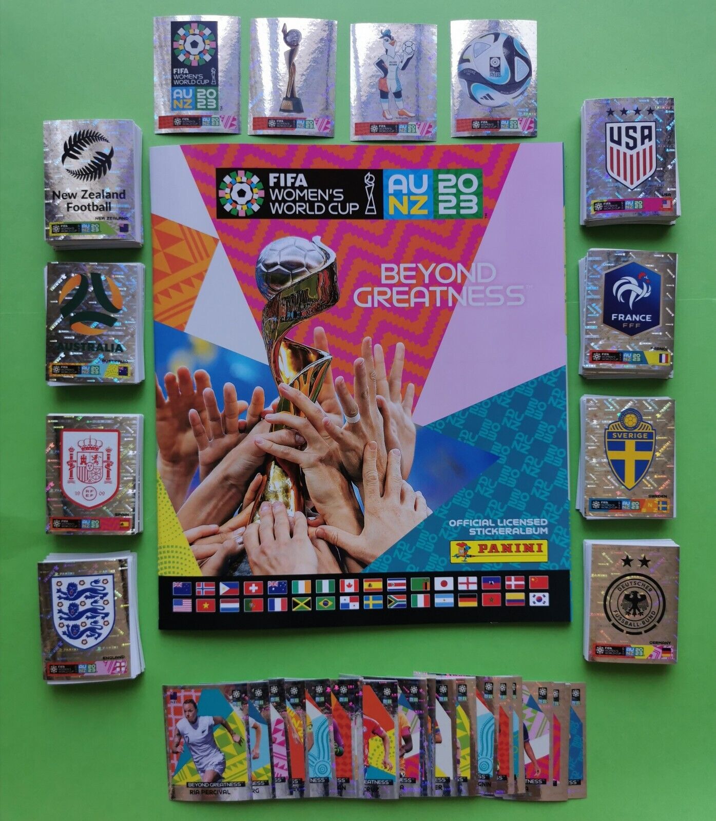 Panini Women World Cup 2023 Australia New Zealand, ALL 580 Stickers + Album