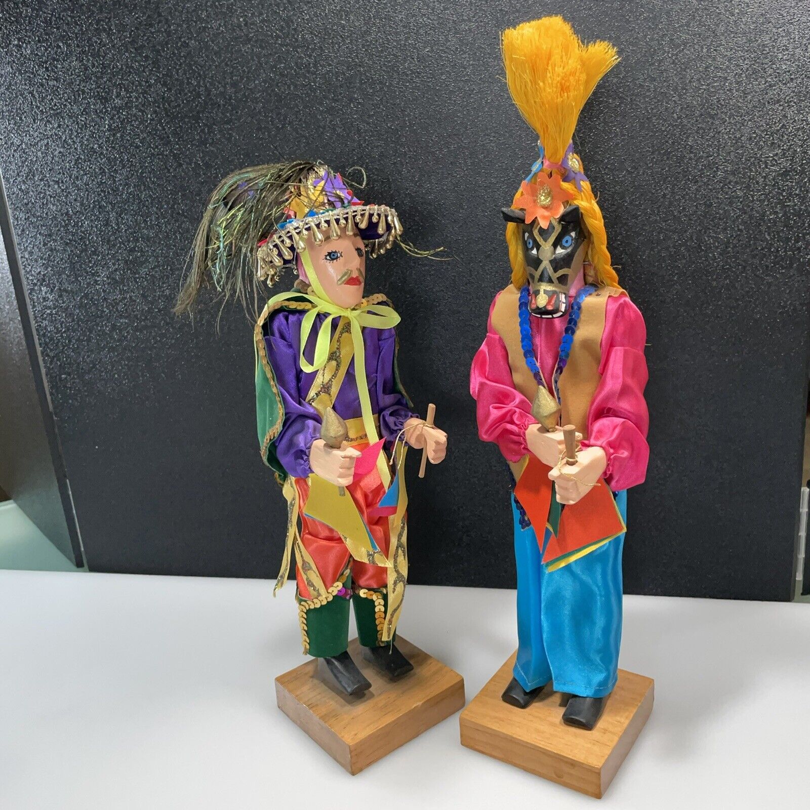 🐴 MAKE OFFER ‼️ #handmade #collectible colorful Nicaragua horse dance figurines