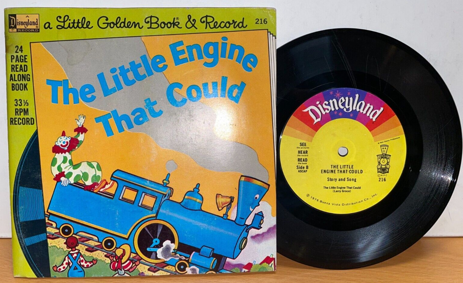 LITTLE ENGINE THAT COULD | GOLDEN BOOK AND RECORD | DISNEY 216 | VG Complete