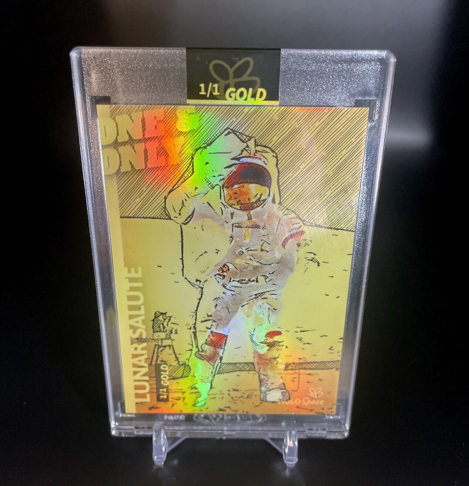 LUNAR SALUTE 1/1 Gold Holo Space ONE Y& ONLY Card GleeBeeCo #LSA1-1 2024 NASA