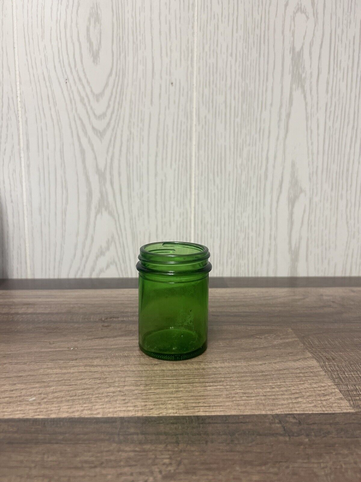 Vintage 2 Oz Emerald Green Duraglas Glass Jar 