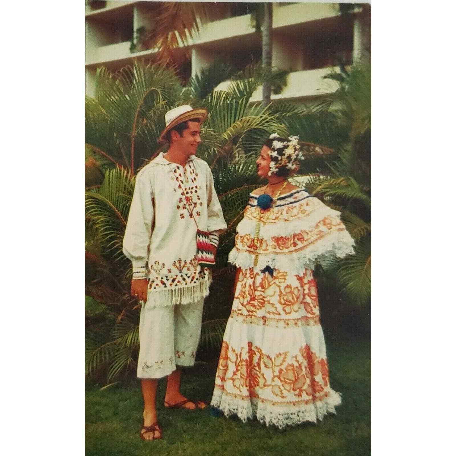 Dress Traditional Panama Carnival Postcard Posted