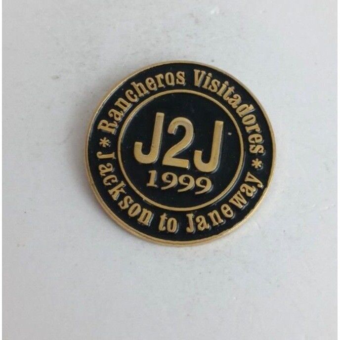 Vintage 1999 J2J Rancheros Visitadores Jackson To Janeway Lapel Hat Pin