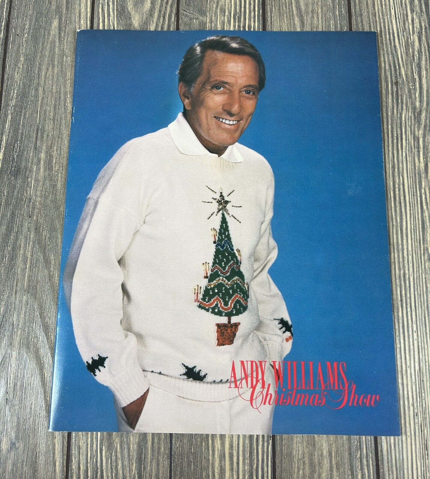 Vintage Andy Williams Christmas Show Book Signed Autographed
