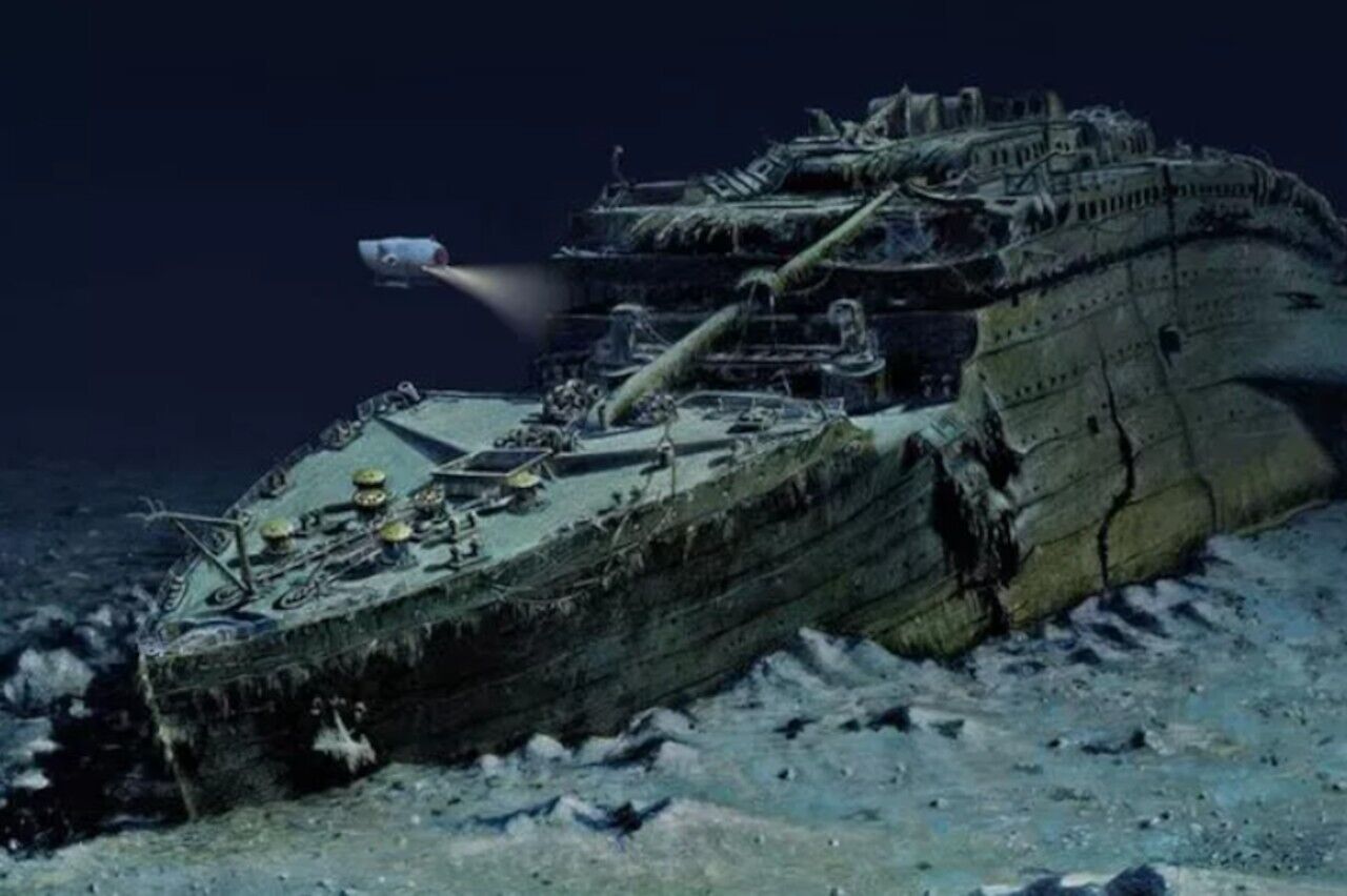Wreckage of the Titanic on the Sea Floor Poster Picture Photo Print 8x10