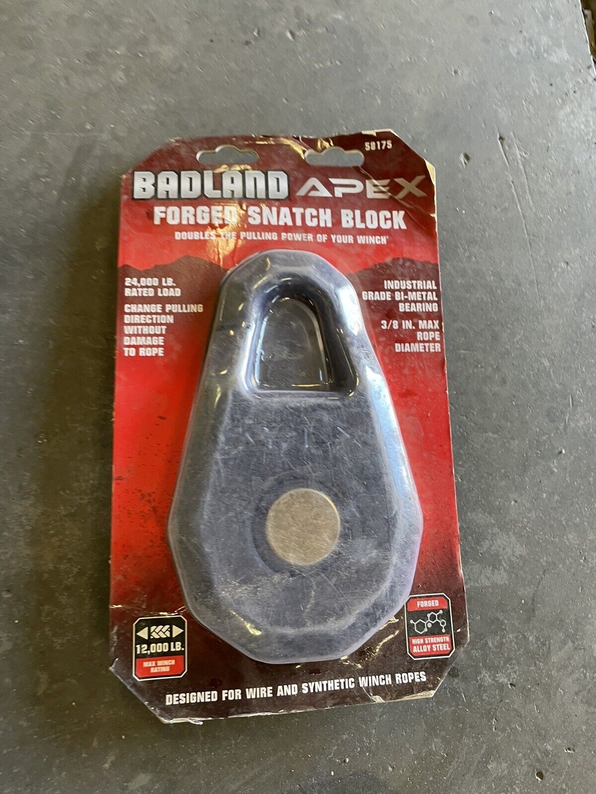 Badland Apex Forged Snatch Block Rated For 24000 Lbs