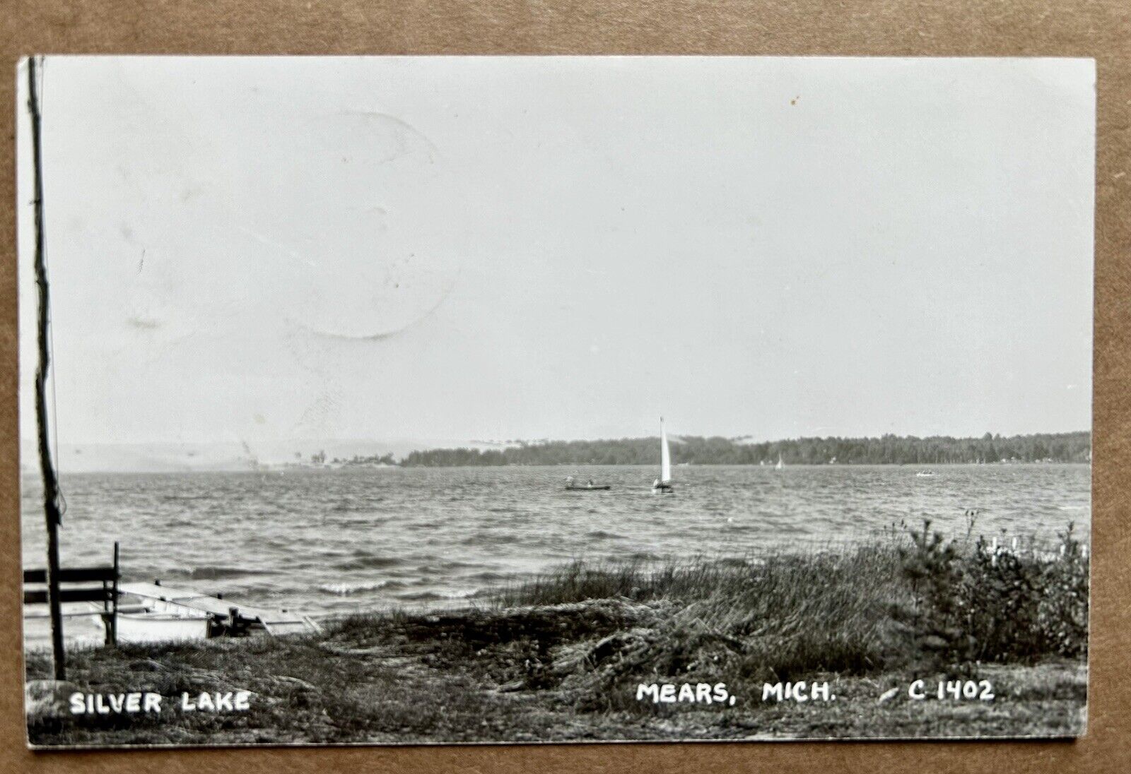 Silver Lake. Mears Michigan RPPC Real Photo Vintage Postcard
