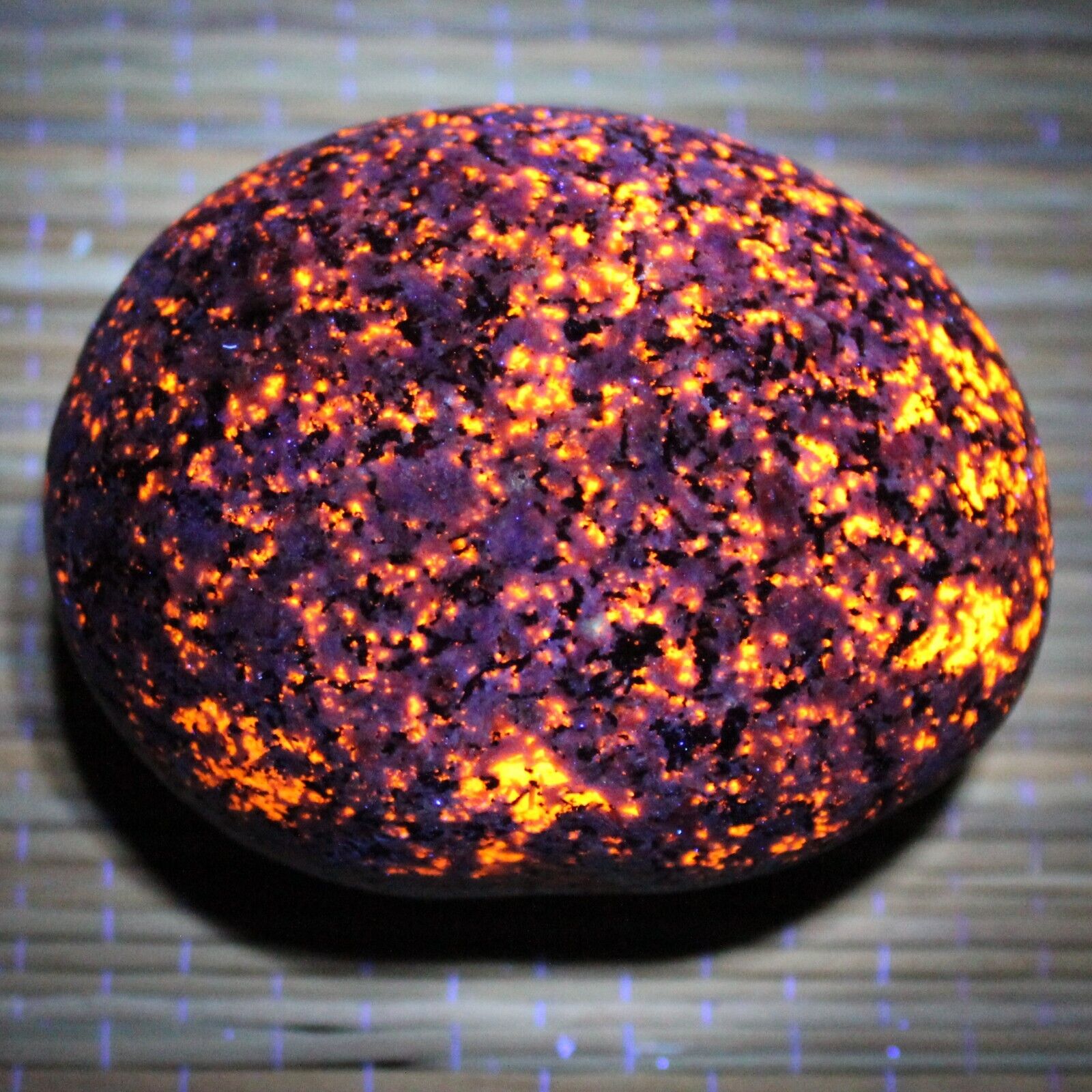 BRIGHT Yooperlite Rock from Lake Superior Fluorescent Sodalite Glow Stone X9