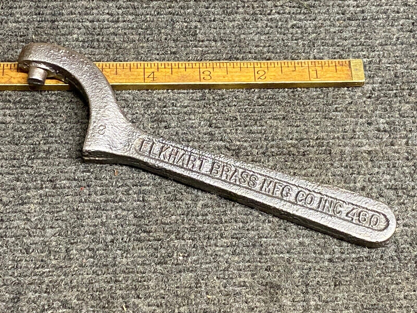 Vintage Elkhart Brass Mfg Spanner Wrench No. 460 With 5/16” Pin USA