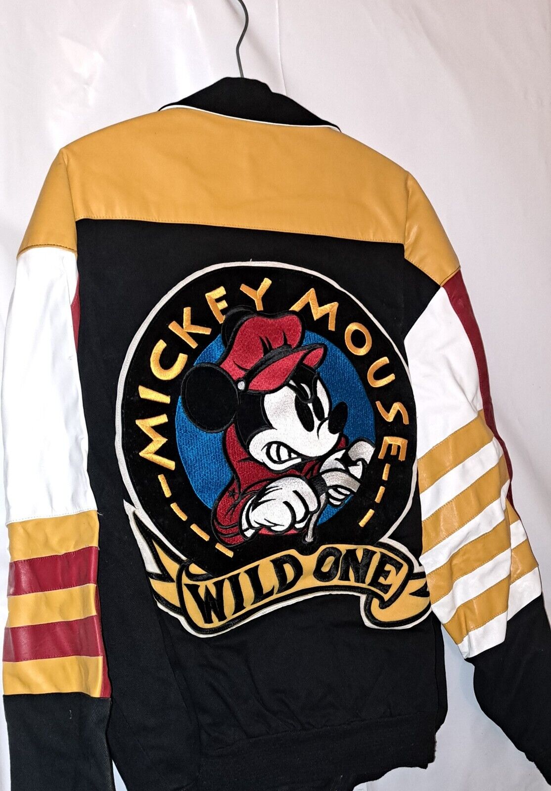 Mickey Mouse \'Wild One\' Leather Jacket XL