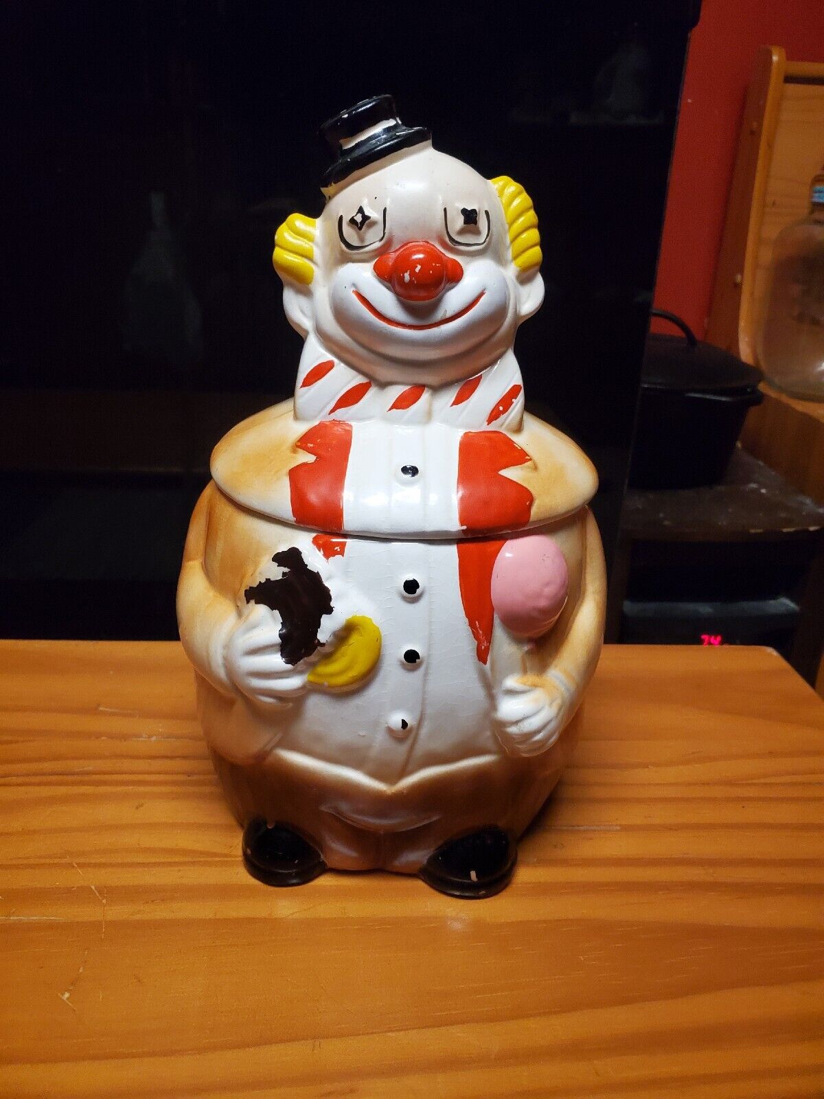 Antique Rare ATQ / VTG Italian? Clown Cookie Jar