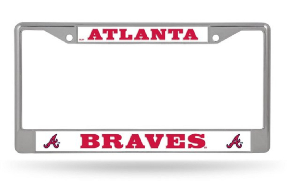 Atlanta Braves MLB Baseball Chrome Auto Car License Plate Frame