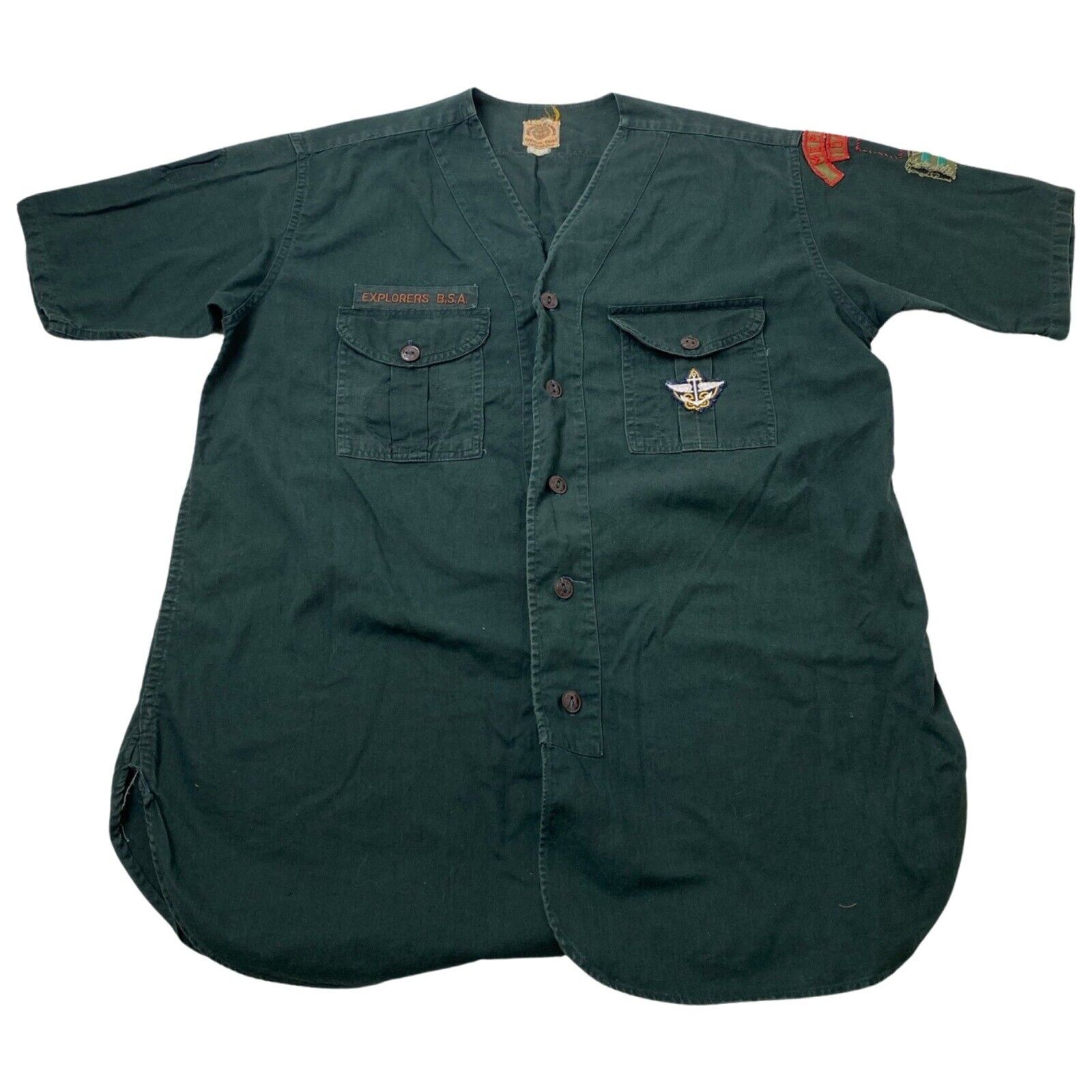 Vintage 1950s Boy Scouts Uniform Shirt BSA Meridian Idaho Men’s Medium