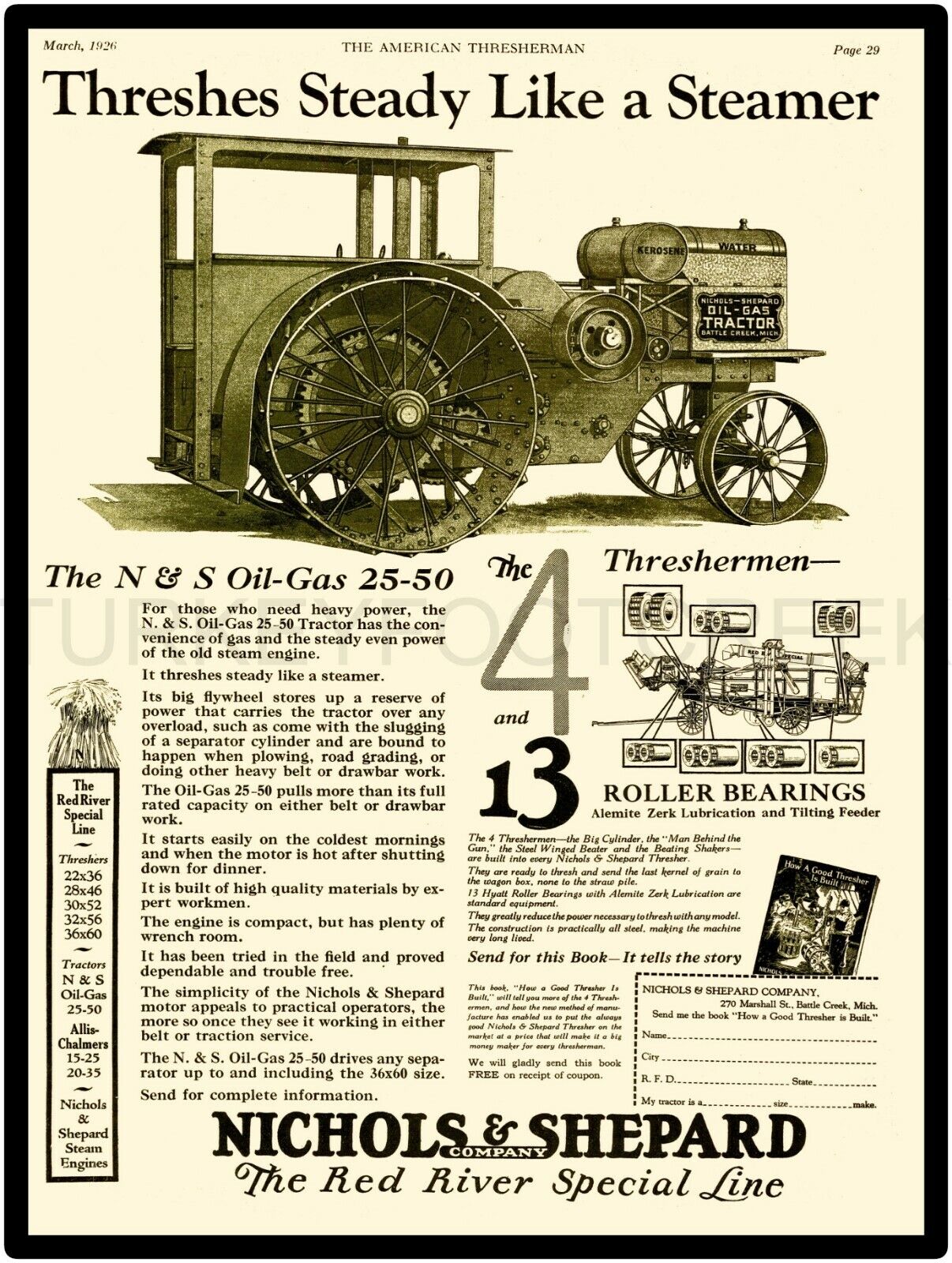 1926 Nichols & Shepard 25-50 Ad 9\