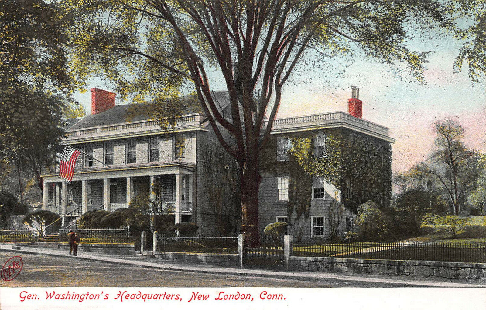 General Washington's Headquarters, New London, CT., Early Postcard, Unused 