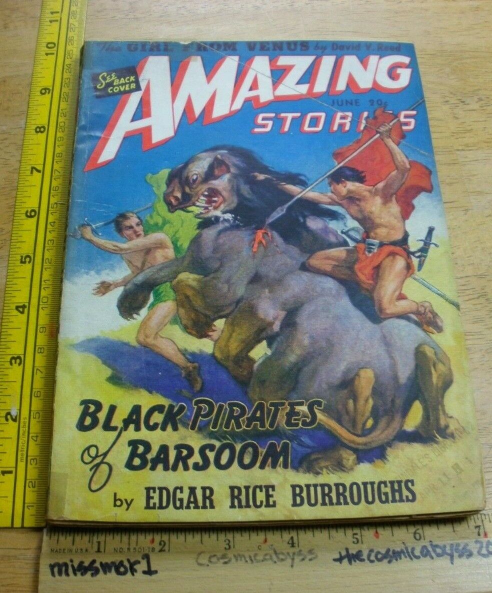 Amazing Stories June 1941 John Carter Edgar Rice Burroughs Black Pirates Barsoom