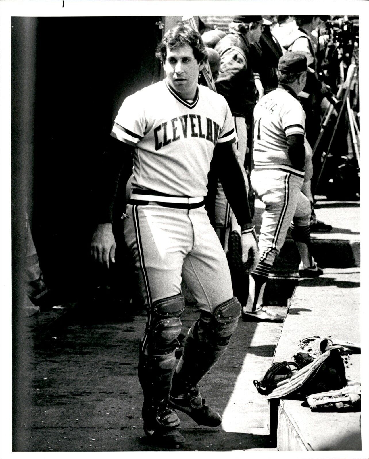 LG934 \'82 Original Russ Reed Photo RON HASSEY Cleveland Indians Catcher Baseball