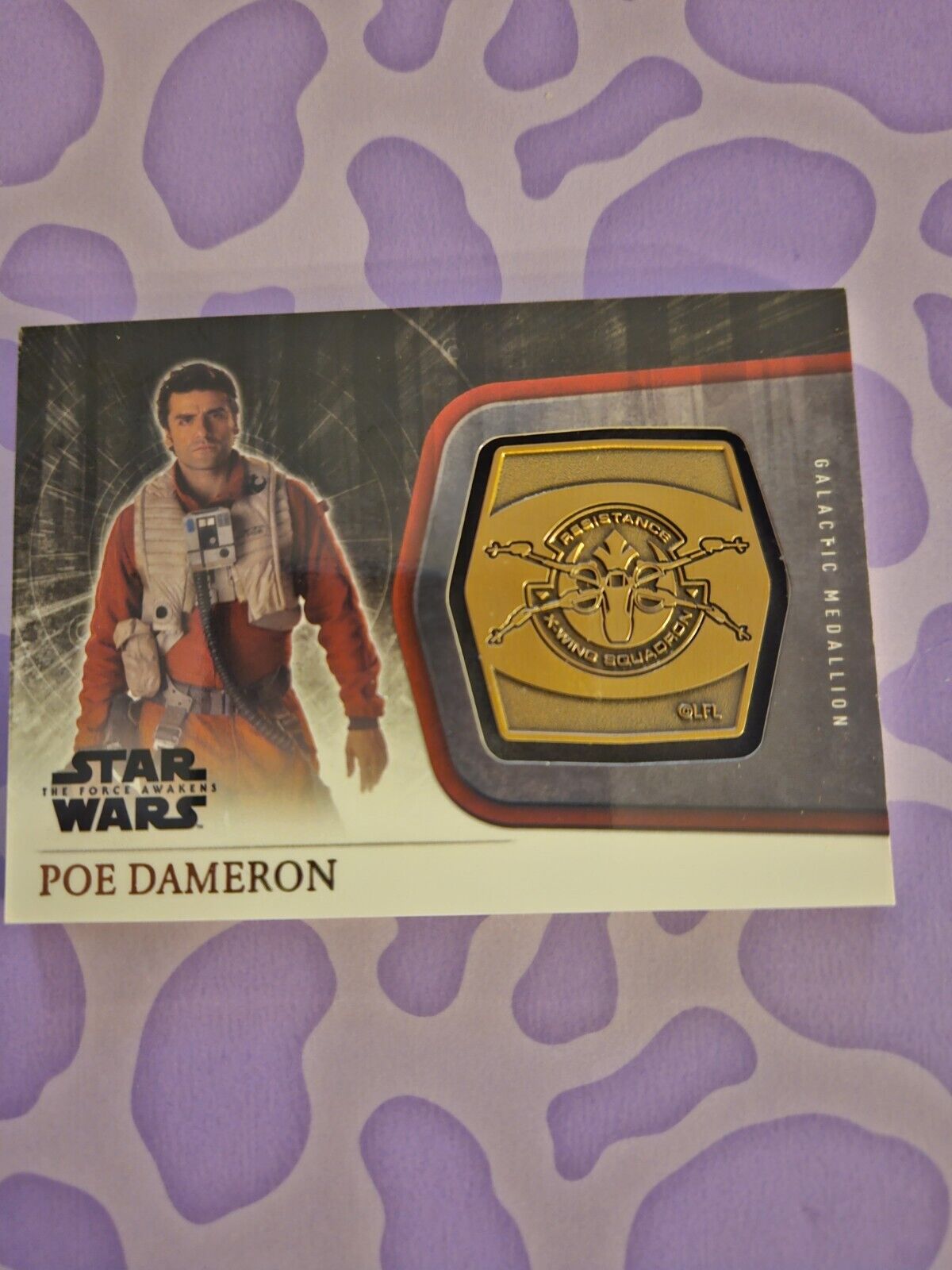 2016 Topps Star Wars Galatic Medallion #22 Poe Dameron