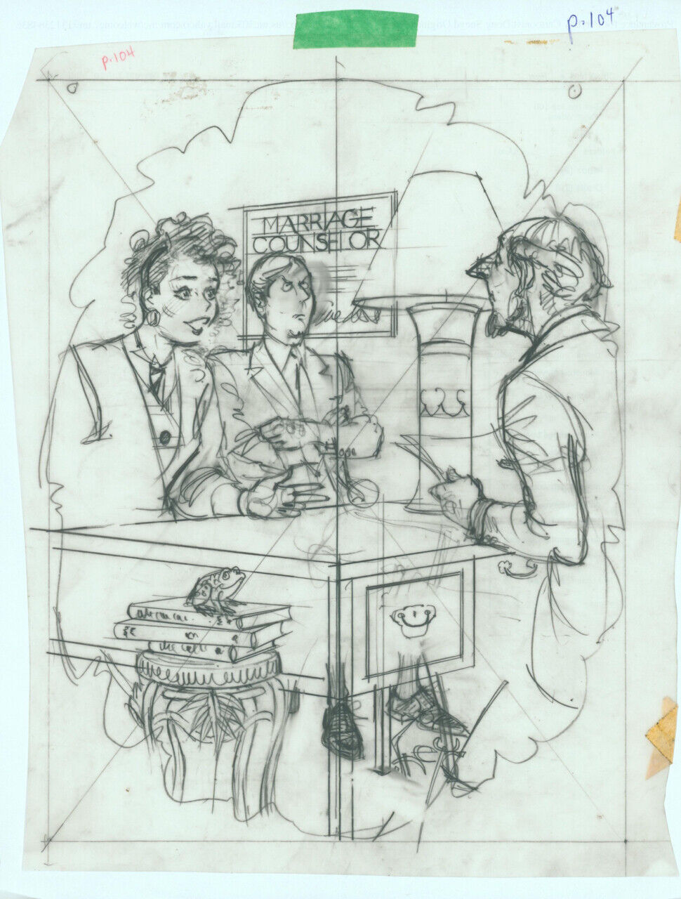 Doug Sneyd Signed Original Art Pencil Preliminary Prelim Gag Sketch Playboy #169