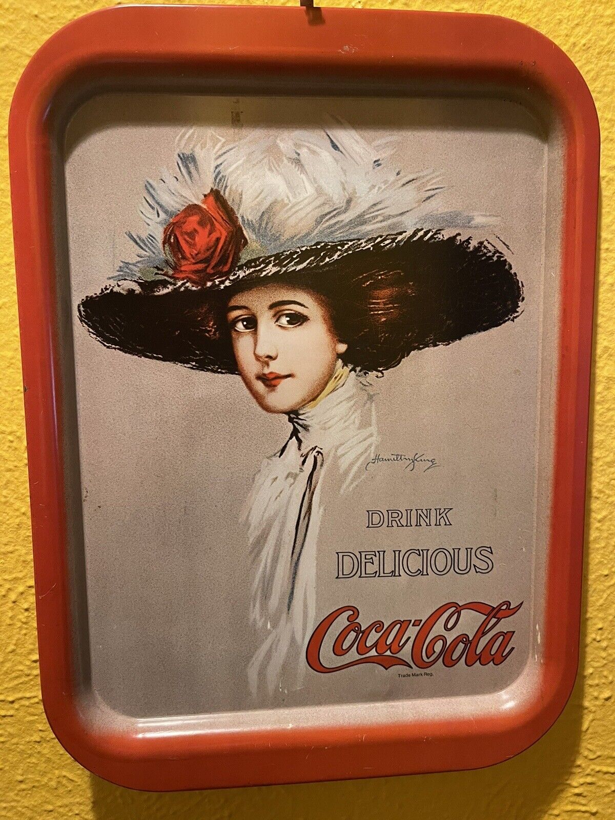 Vintage 1971 Coca-Cola Serving Tray - 1909 Girl Reproduction