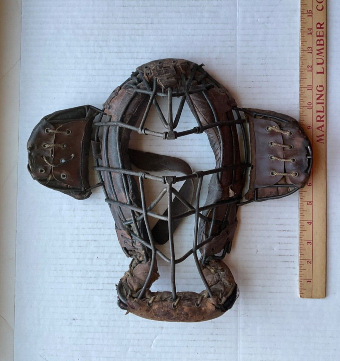 c1800s Baseball Spiderman Jousting Knight A-frame+Ear Protectors Catchers Mask