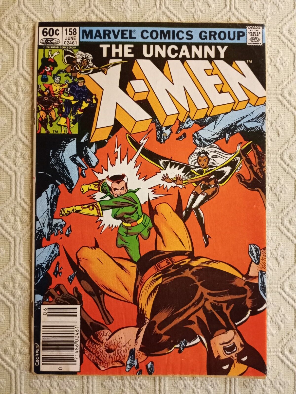 Uncanny X-Men 158 Newsstand Variant 2nd Rogue appearance 1982 Marvel Comics MCU
