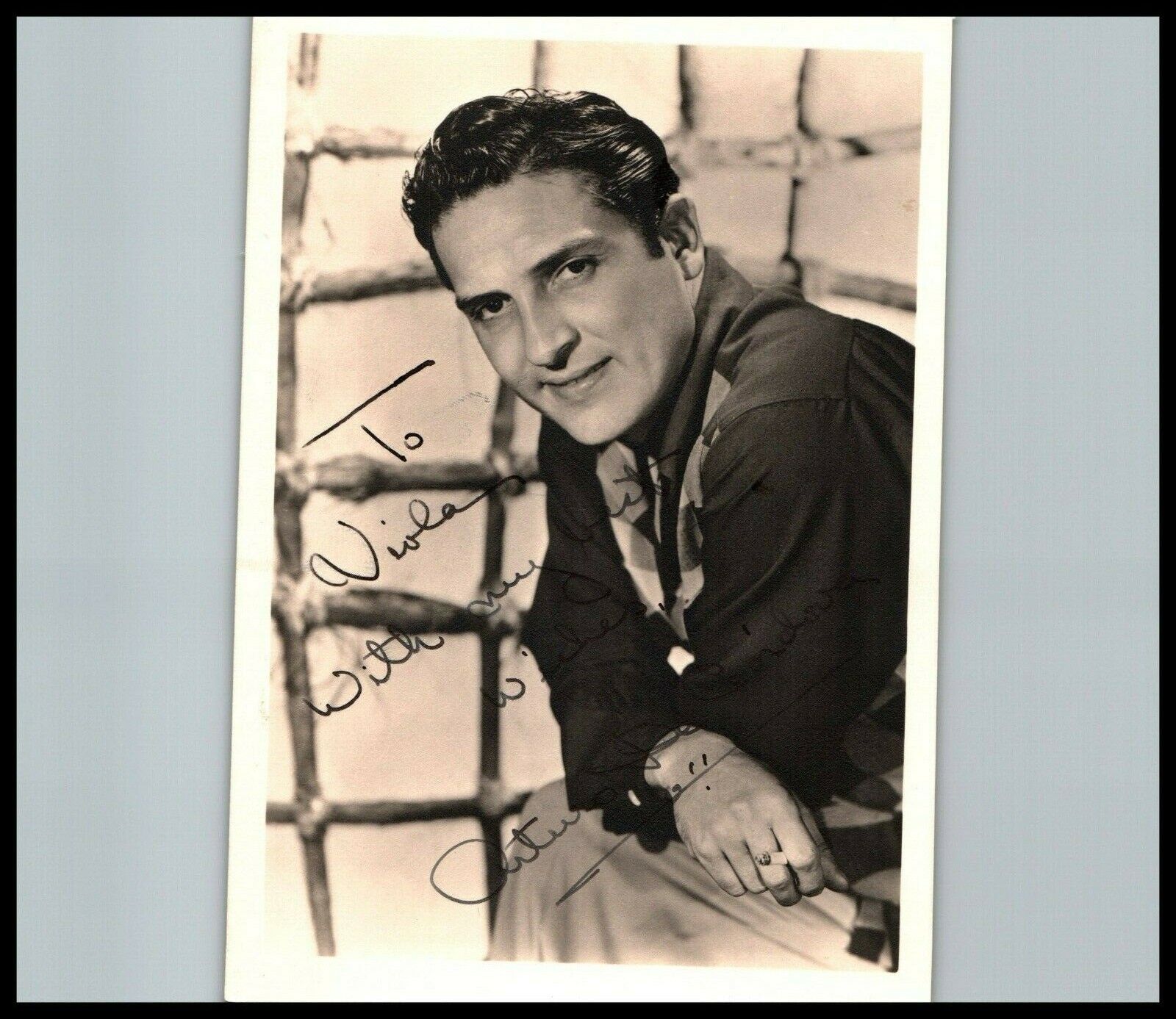 Hollywood Arturo De Cordova PORTRAIT 1950s ORIG Signed AUTOGRAPH Photo 530